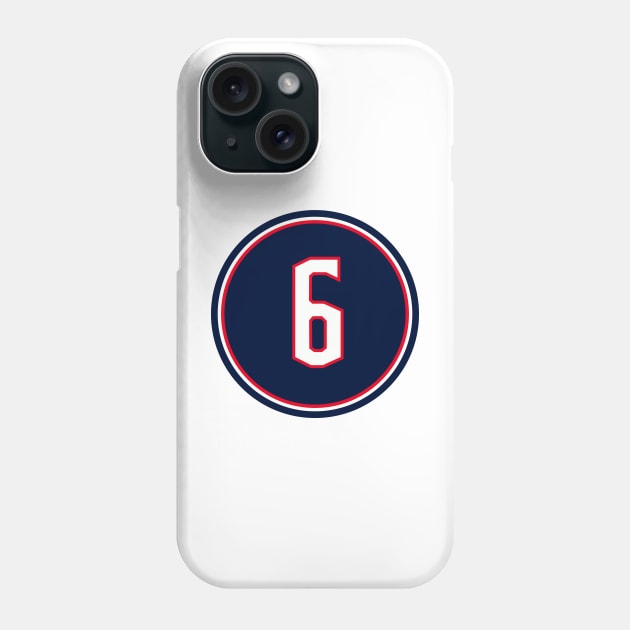 Adam Clendening Number 6 Jersey Columbus Blue Jackets Inspired Phone Case by naesha stores