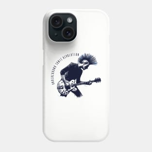 Punk Rock Guitar Player Graphic Tee | Mohawk Guitarist | Underground Sonic Revolution Phone Case