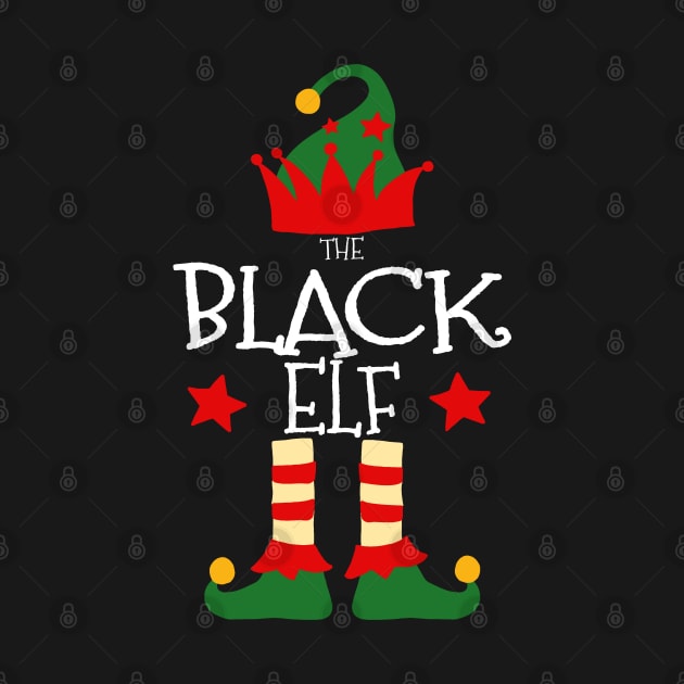 Black Elf Matching Family Group Christmas Party Pajamas by uglygiftideas