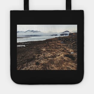 Long Brown Grass by Atlantic Ocean Inlet on Cold Sunny Winter Day Tote