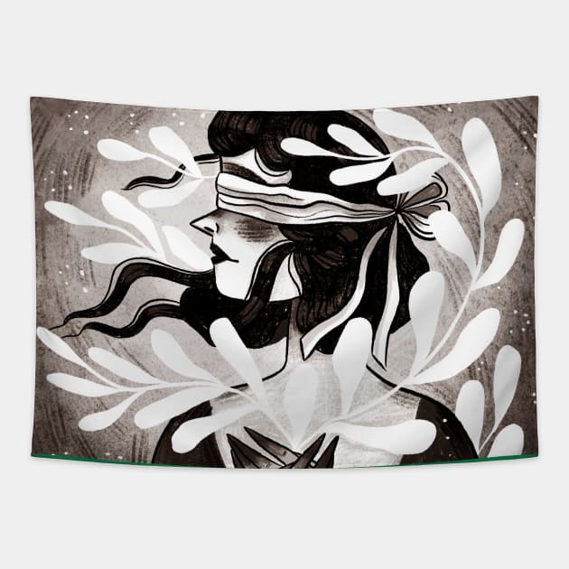 Seeing with the Eyes Closed Tapestry by Iz Ptica