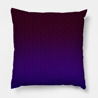Purple Blue Flower Pattern Pillow