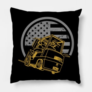 Forklift Operator Shirt G, Forklift Shirt Pillow