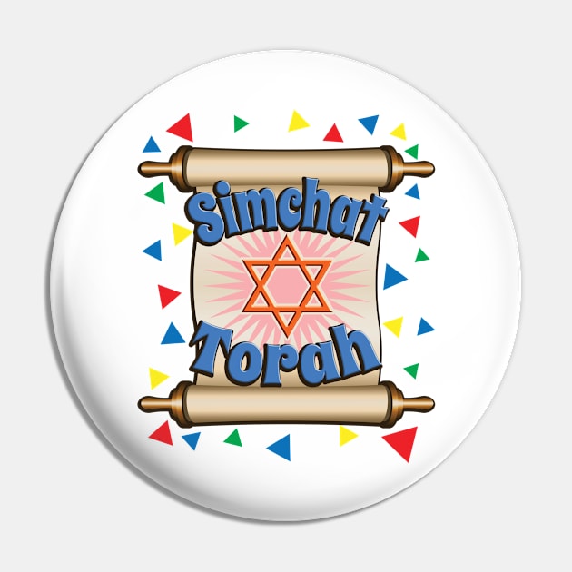 Simchat Torah - Jewish Holiday Gift For Men, Women & Kids Pin by Art Like Wow Designs