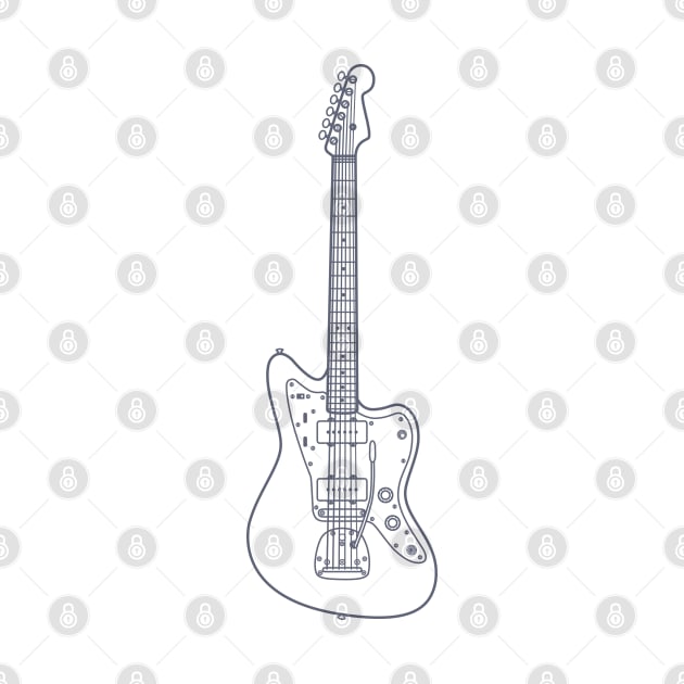 Offset Style Electric Guitar Outline by nightsworthy