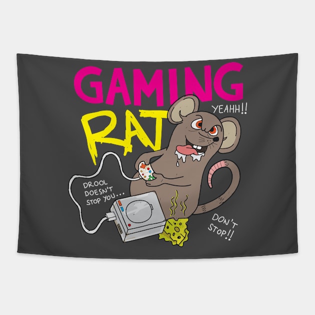 Rat Gamer Tapestry by TomCage