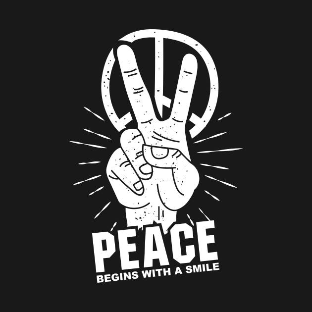 'Peace Begins With a Smile' Food and Water Relief Shirt by ourwackyhome