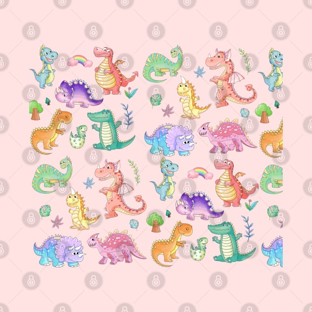 Dinosaurs pattern by Hloosh