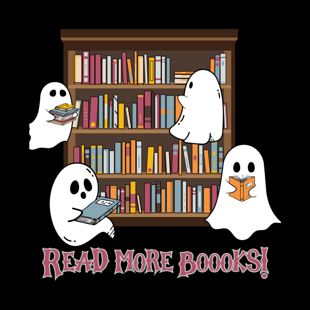 Ghost Read More Boooks, Teacher Halloween Shirt, Halloween Shirt, Ghost Reading Shirt, Gift for Halloween, Spooky Season, Funny Halloween Shirt by HoosierDaddy