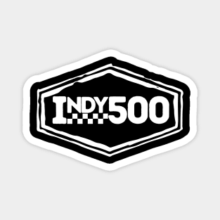 Indy 500 black and white graphic design Magnet