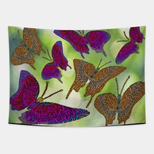 Kaleidoscope of Butterflies - Landscape Orientation Tapestry