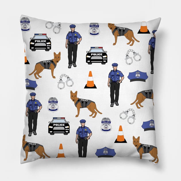 Police Item Mix Pillow by PLLDesigns