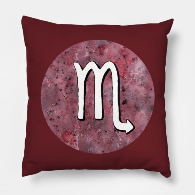 Scorpio astrological sign Pillow by Savousepate