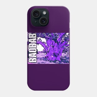 "Gouye Sipi" the Ancient Mystical Sacred Baobab Tree - Mauve & Pink Phone Case