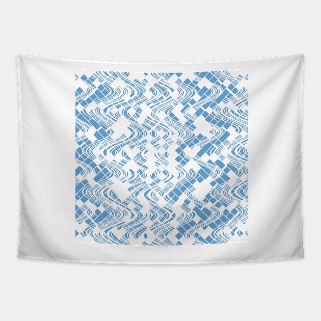 Classic Blue Abstract Tapestry by justrachna