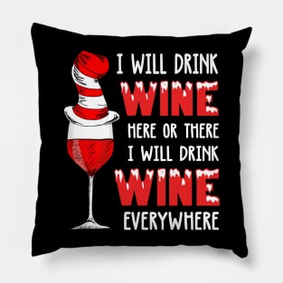 I Will Drink Wine Christmas Pillow