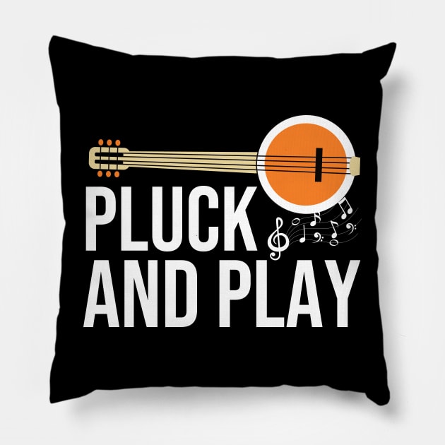 Banjo Pluck And Play Pillow by The Jumping Cart