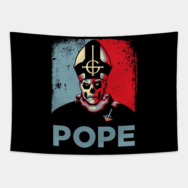 Papa Emeritus - the Pope of Ghost Tapestry by stuffofkings