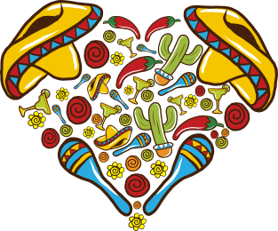 Cinco de Mayo Heart Love Mexico Latino Mexican Mexicano Magnet