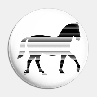 Horse - strips - black and white. Pin