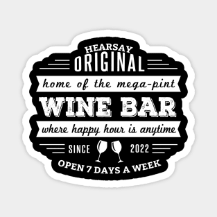 Hearsay Wine Bar (White) Magnet