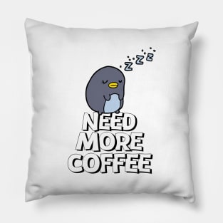 Penguin Lover Coffee Sleepy Tired Gift Cute Birds Pillow