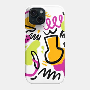 Scribble abstract art Phone Case