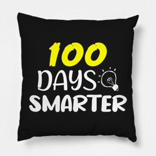 100 Days Smarter Teacher or Student 100th Day of school Pillow