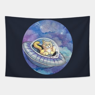 Silly Space Cat Tapestry