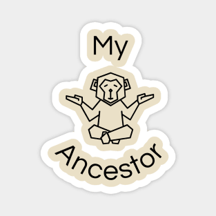 My Monkey Ancestor | A Humorous and relaxing Illustration of a Primate Magnet