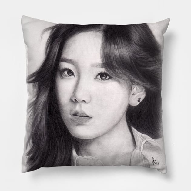 Girls' Generation Taeyeon Kim Pillow by kuygr3d