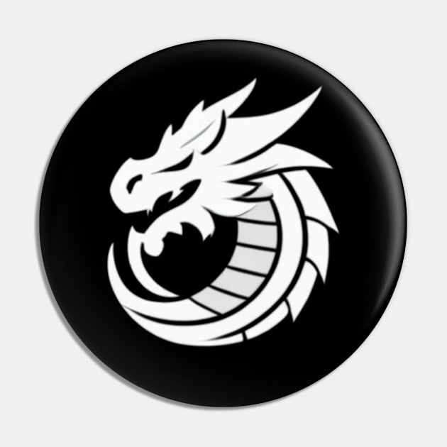 White Dragon Pin by youssda