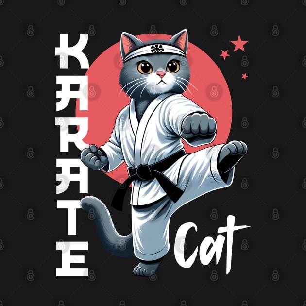 Karate Cat – Funny Cat Kitten Tomcat Sports Japan by Infinitee Shirts