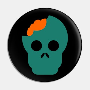 Zombie's Skull Pin