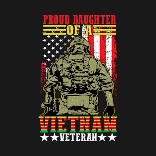 U.S. Flag Proud Daughter of a Vietnam Veteran Day For Military, Soldier, Navy T-Shirt