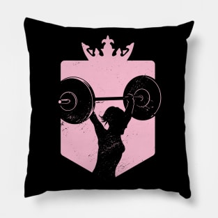 Gym Queen for Women who lift! Pillow