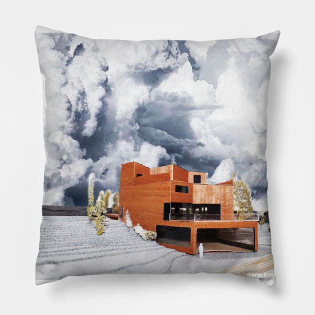 architectural cardboard house Pillow by jorge_lebeau