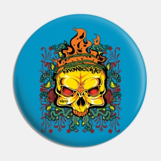 "Knowledge" Skull Big Chief Native Pride Pin