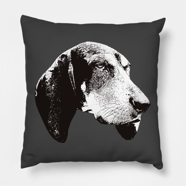 Blue Tick Coonhound - Coonhound Christmas Gifts Pillow by DoggyStyles