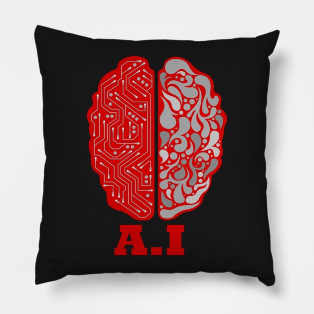 Artificial Intelligence Pillow by i2studio