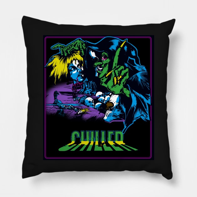 Chiller Arcade Art. Pillow by RoswellWitness