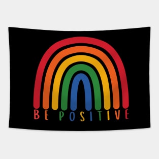 Be Positive Rainbow Tapestry