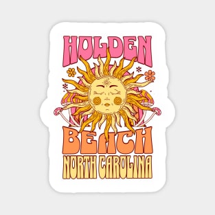 Holden Beach, North Carolina Sunny and Groovy Magnet