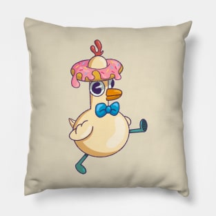 Chicken with a donut hat Pillow