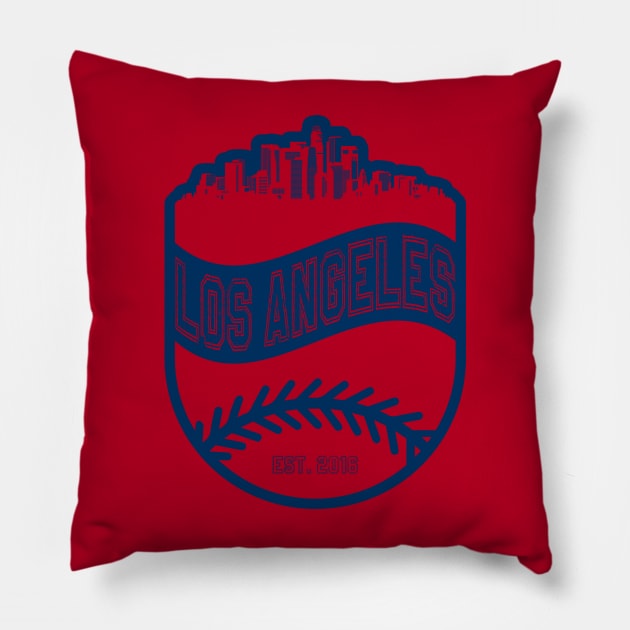 Los Angeles Baseball 01 Pillow by Juancuan