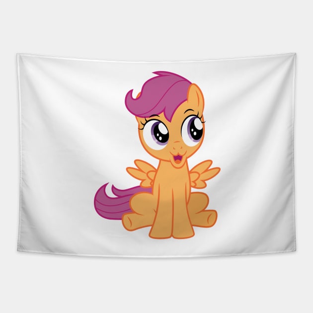 Excited Scootaloo Tapestry by CloudyGlow