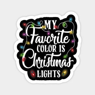 my favorite color is christmas lights Magnet