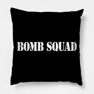 BOMB SQUAD Faux-Military Fake-Police Vintage Look Pillow