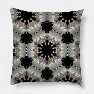 Floral Black Dark Vintage Wallpaper Pillow