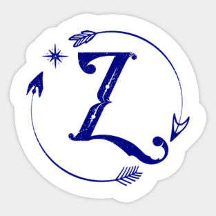 Letter Z Gift Z Present Z Name Z Stickers Teepublic